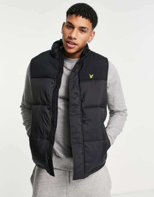 Lyle & Scott - Chaleco Negro para Hombre - Wadded Gilet