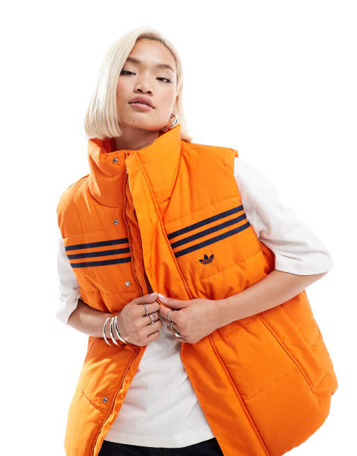 Chaleco naranja acolchado 70s de adidas Originals