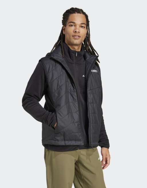 Chaleco negro aislante con capucha Terrex Multi Climawarm de adidas, 3 de 4