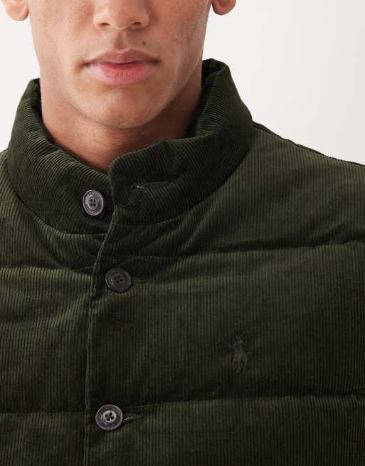 Chaleco verde con logo de icono de pana de Polo Ralph Lauren, 5 de 5