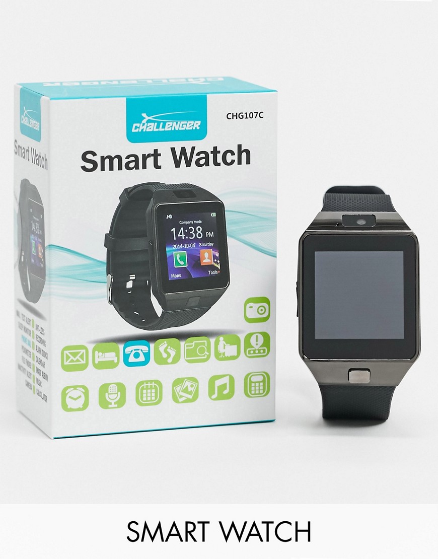 Challenger - Smartwatch voor heren in metaalgrijs-Zwart