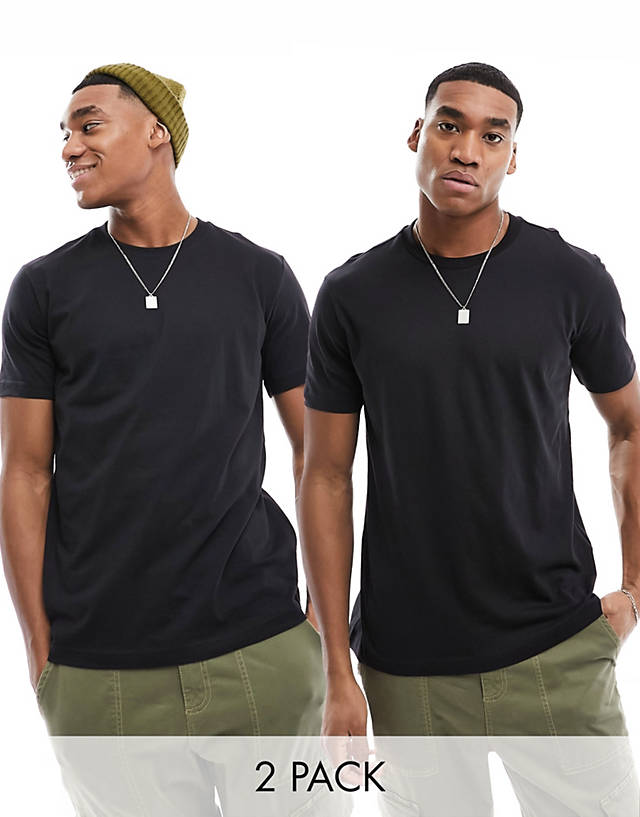 Champion - 2 pack crew neck t-shirts in black