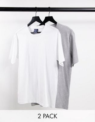 Champion 2 pack t-shirt in white and grey