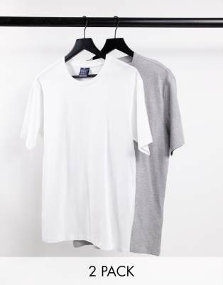 Champion 2 pack t-shirt in white and grey