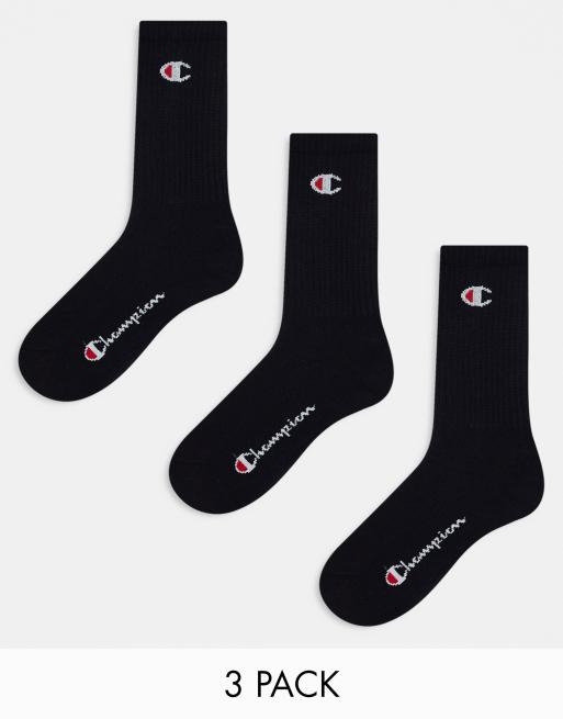 Champion All Over Print White Crew Socks