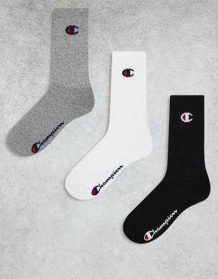 Champion Champion 3 pack crew socks in multi