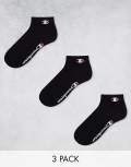 Champion 3 pack quarter socks in black