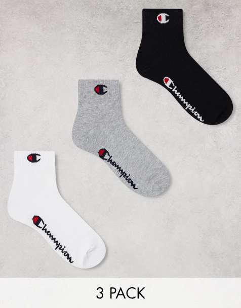 Champion 3 pack quarter socks in multi - view 1