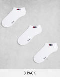 [Champion] Champion 3 pack quarter socks in white 6-8 WHITE