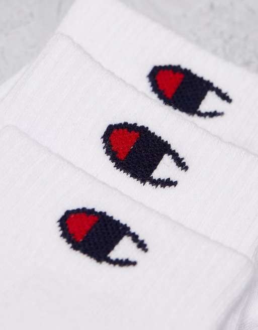 Champion – 3er-Pack knöchelhohe Socken in Weiß, 2 von 4