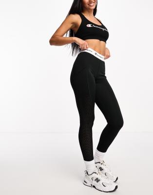 Champion Absolute 7/8 Leggings In Black And White