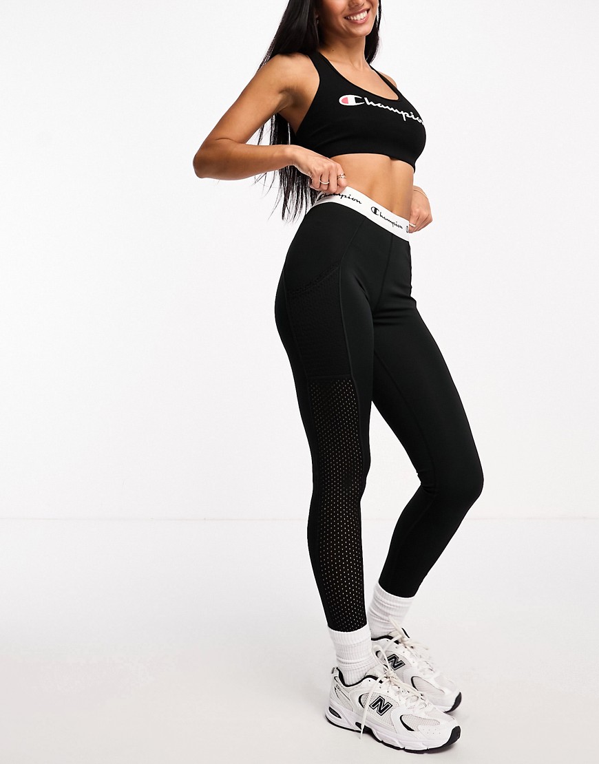 Champion Absolute 7/8 leggings in black and white