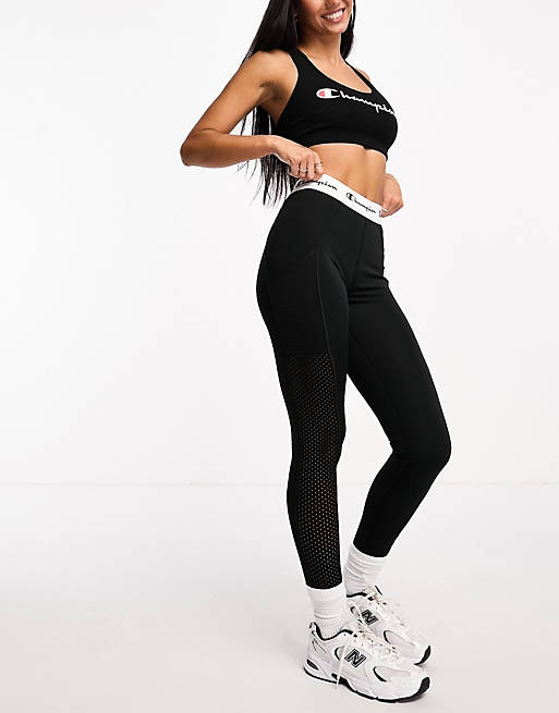 Champion Absolute 7/8 leggings in black and white | ASOS