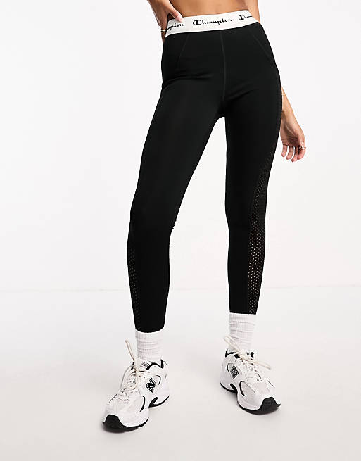 Champion Absolute 7/8 leggings in black and white | ASOS