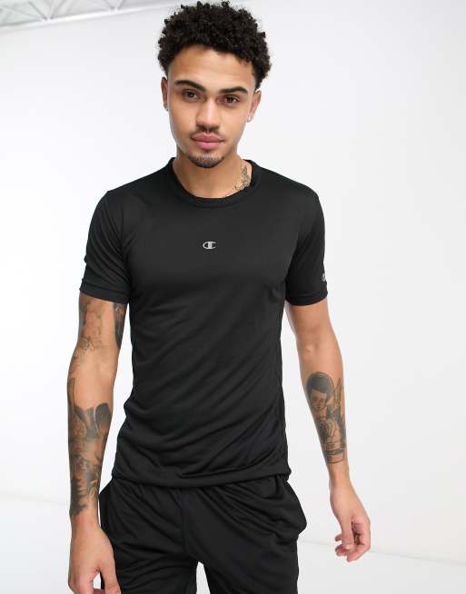 Champion - Active - T-shirt met ronde hals in zwart