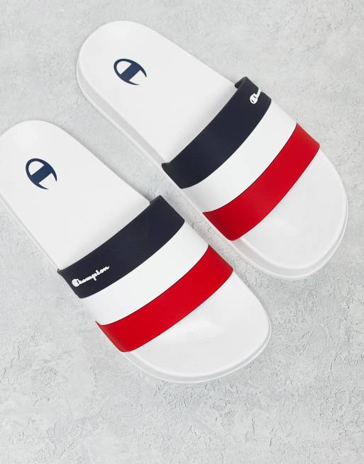 Red and white champion on sale slides