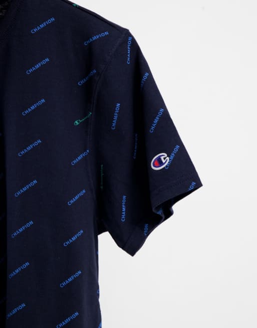 shirt with champion all over it