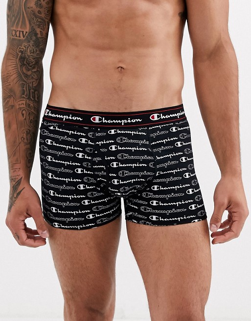 Champion All Over Print logo boxers in black