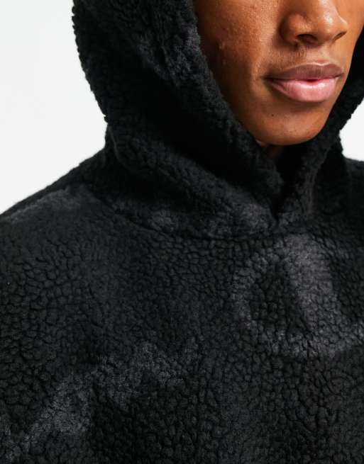 Black champion all over print hoodie hotsell