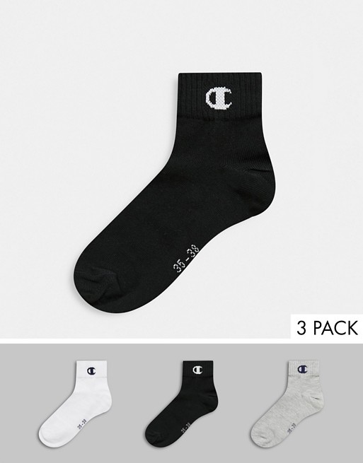 Champion ankle socks 3 pack in multi