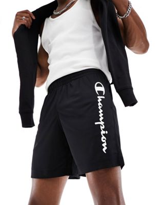 Champion Athletic leg logo shorts in black - ASOS Price Checker