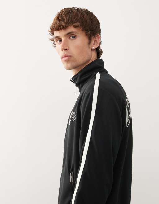 Champion back print jacket in black, 4 of 5