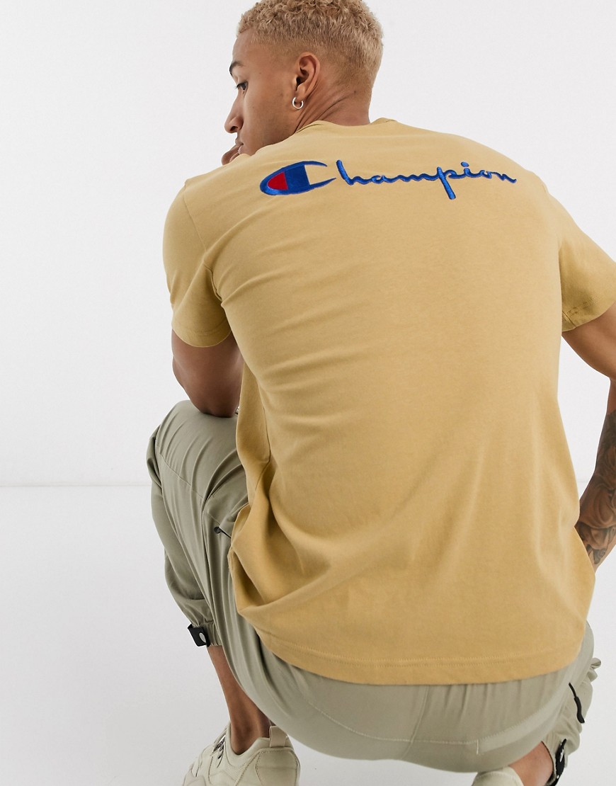 Champion - Back Script - T-shirt girocollo grigio pietra