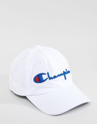 champion white baseball cap