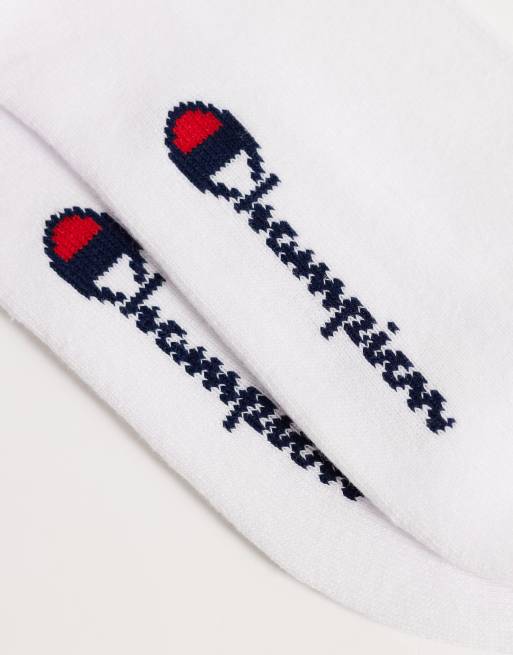Champion Basics 3-pack sokken met ronde hals in wit, 2 van 3