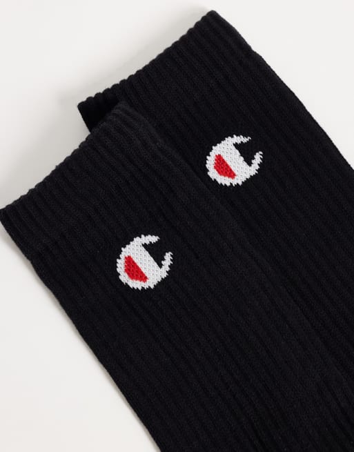 Champion Basics 3pk crew socks in black, 2 of 3