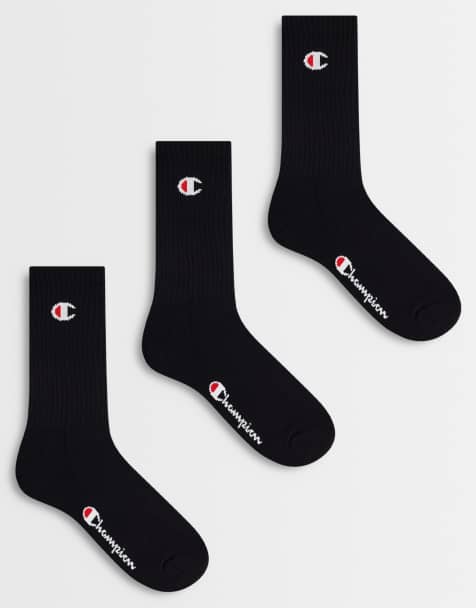 Champion Basics 3pk sokken met ronde hals in zwart - view 1