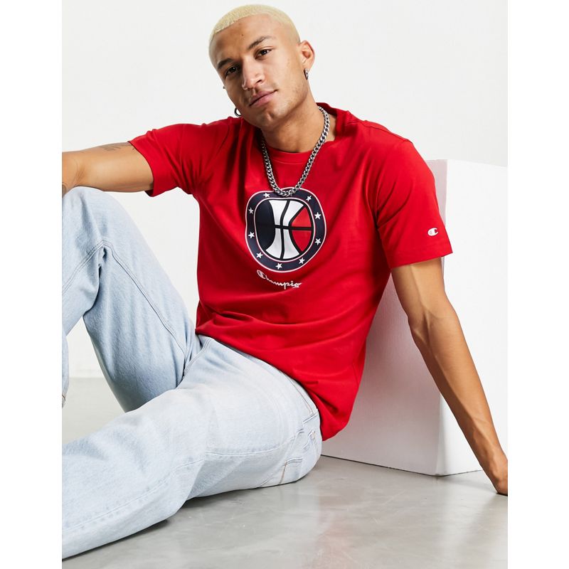 Champion – Basketball-T-Shirt in Rot
