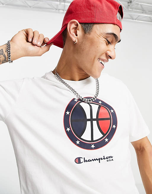 T-Shirts & Vests Champion basketball t-shirt in white 