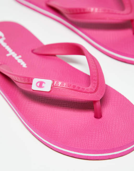 Pink champion cheap flip flops