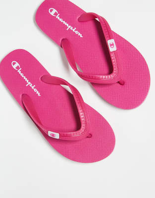 Champion Big Classic Evo unisex flip flops in pink - ASOS Price Checker