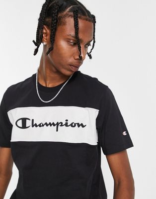 Champion block logo t-shirt in black