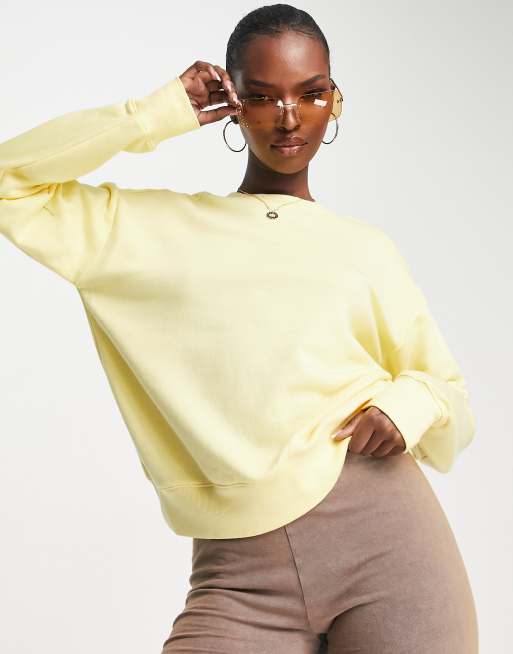 Champion boxy sweatshirt in yellow ASOS