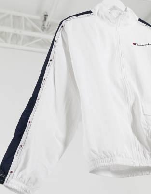 champion white track jacket