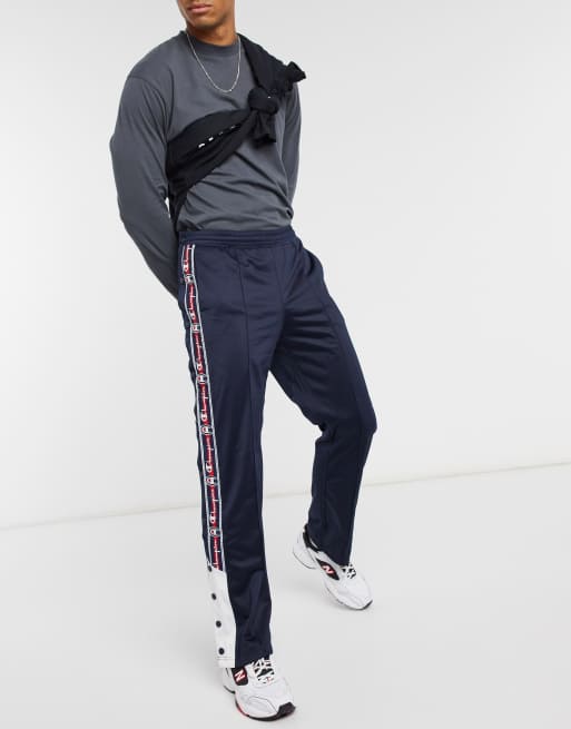 Champion Broek met drukknopen en bies aan de zijkant in marineblauw