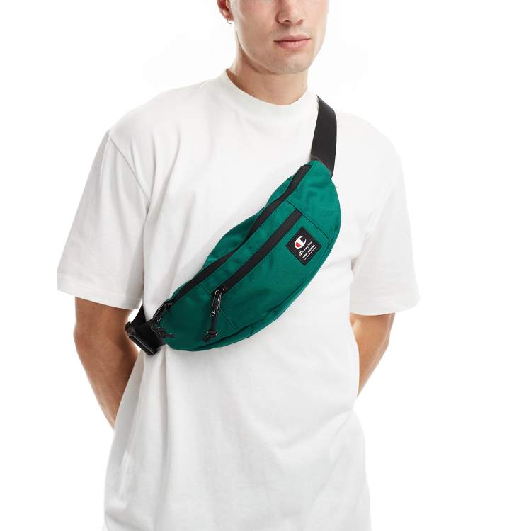 Champion bum bag Urban in dark green pebbled leather top zip crossbody bag Urban Cra wallonieShops