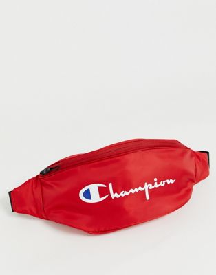 Champion bum bag with large logo in red 