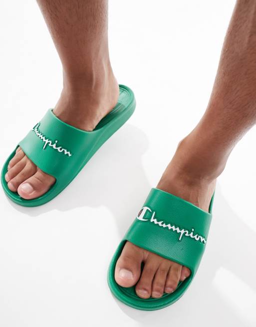 Champion Cabana sliders in green ASOS