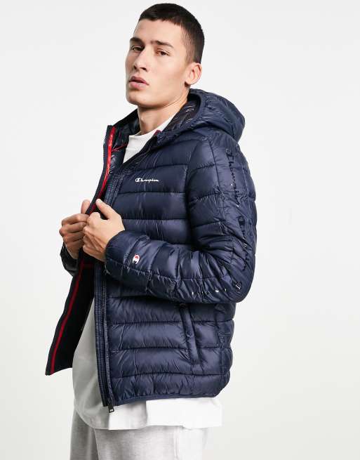 Champion camo padded jacket in navy | ASOS