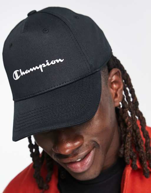 Champion classic twill black cheap strapback hat