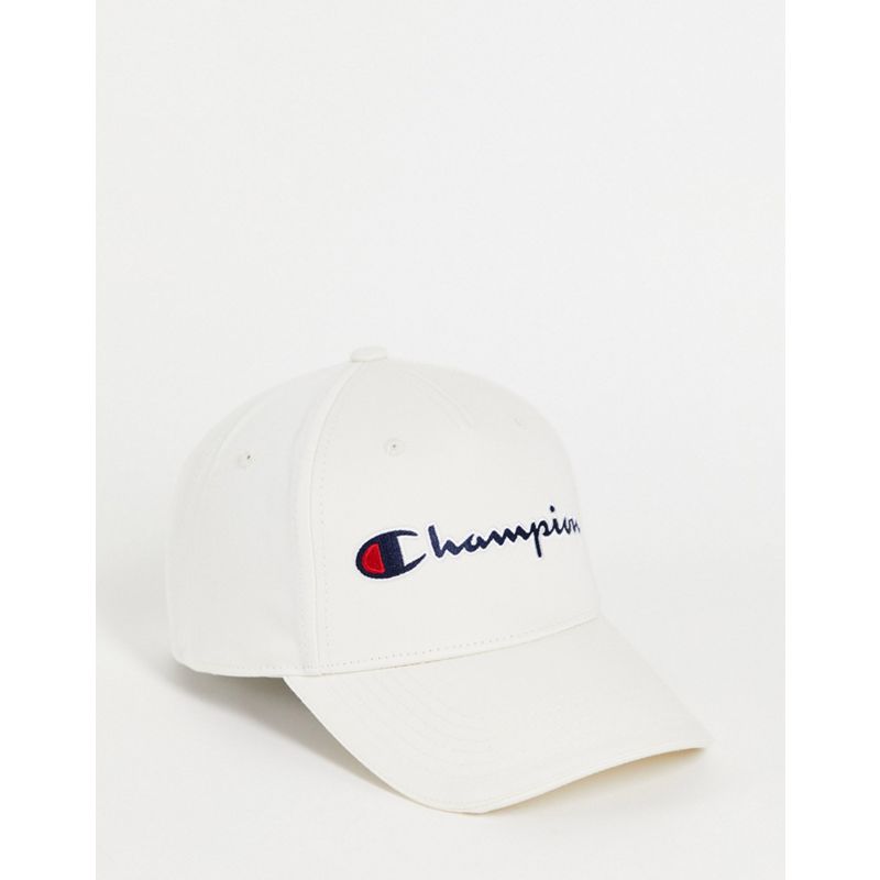 Champion - Cappellino con logo color écru