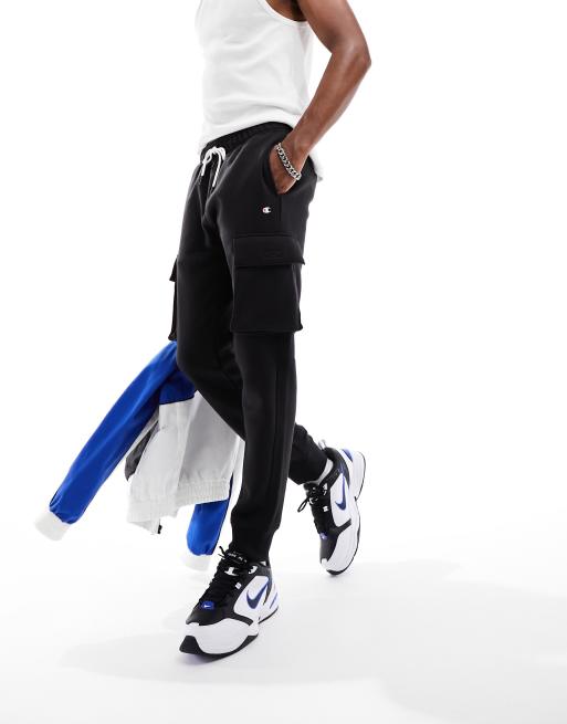 Champion - Cargo-joggingbroek met geribbelde boorden in zwart