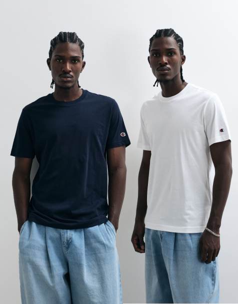 Champion Champion Core Heritage 2-pack t-shirt i navy och vitt - view 1