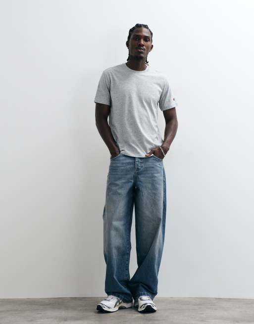 Champion Champion Core Heritage 2-pack T-shirt in zwart en grijs, 2 van 5