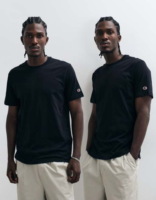 Champion Champion Core Heritage 2er-Pack T-Shirt in Schwarz