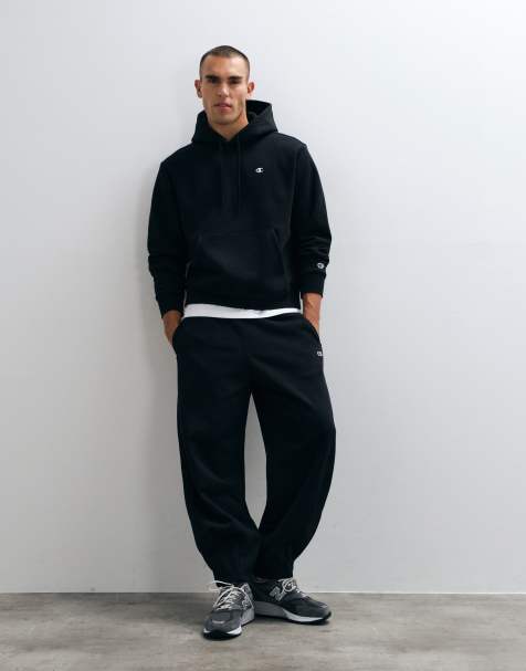 Champion Champion Core Heritage pantalon jogger à jambe barrel avec cordon de serrage noir - view 1